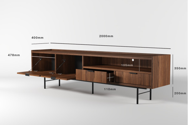 Stolik RTV 200 EDISON orzech 2