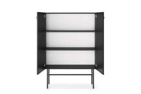 Komoda DIVA 2D Czarna 150 cm – Nowoczesna