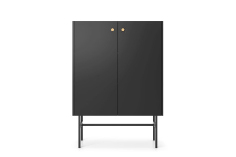 Komoda DIVA 2D Czarna 150 cm – Nowoczesna