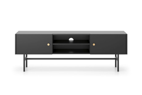 Stolik RTV DIVA Czarny 155 cm – Nowoczesny