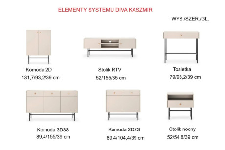 Stolik RTV EDISON kaszmir