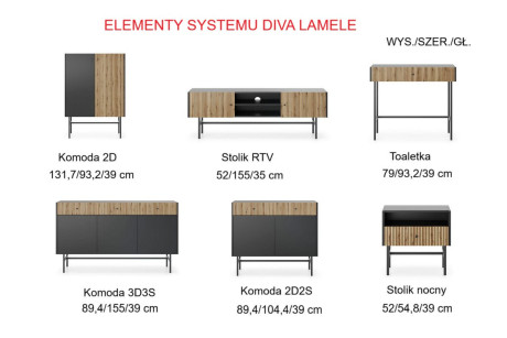 Komoda DIVA 2D lamele