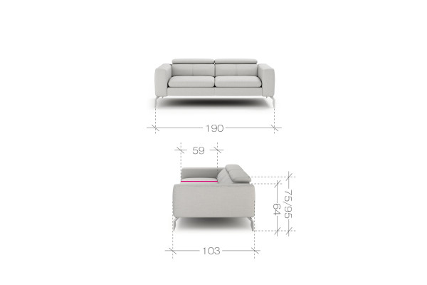 Sofa RELAX 2,5 bez funkcji spania 2