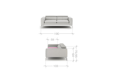 Sofa RELAX 2,5 bez funkcji spania