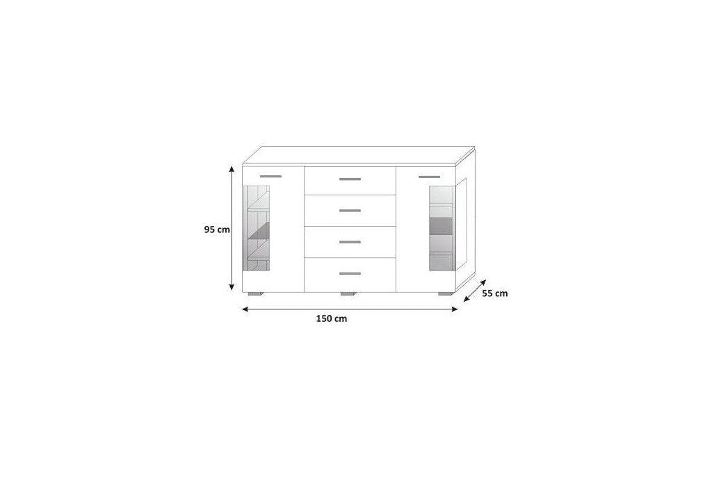 Komoda STILO + LED