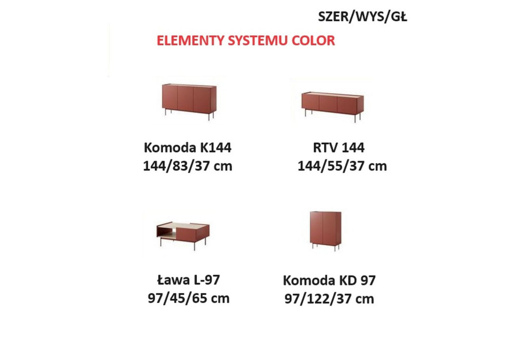 Stolik RTV COLOR RTV144 ceramic