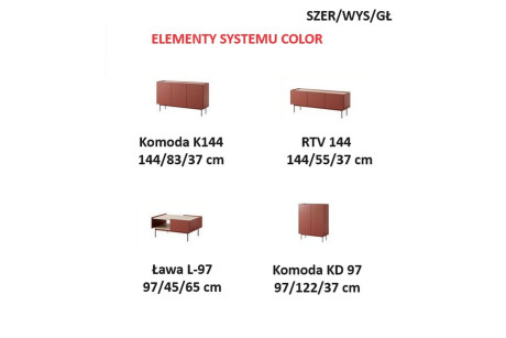 Stolik RTV COLOR RTV144 ceramic