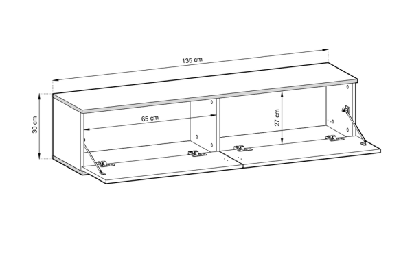 Stolik RTV ORO 135 MDF 2