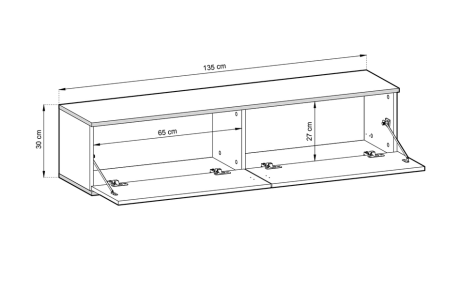Stolik RTV ORO 135 MDF