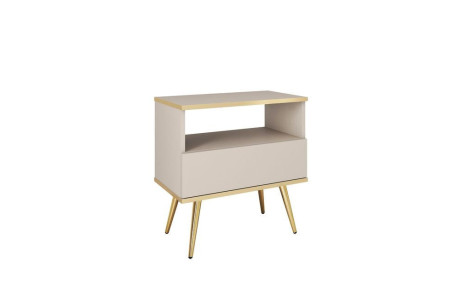 Stolik nocny ORO S54 beż