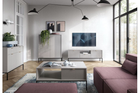 Meble systemowe NOVA szary/czarny - zestaw 2