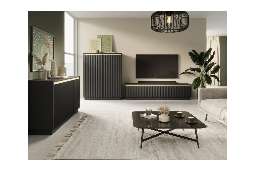 Meble systemowe ROYAL czarny - zestaw 1