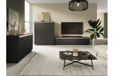 Meble systemowe ROYAL czarny - zestaw 1