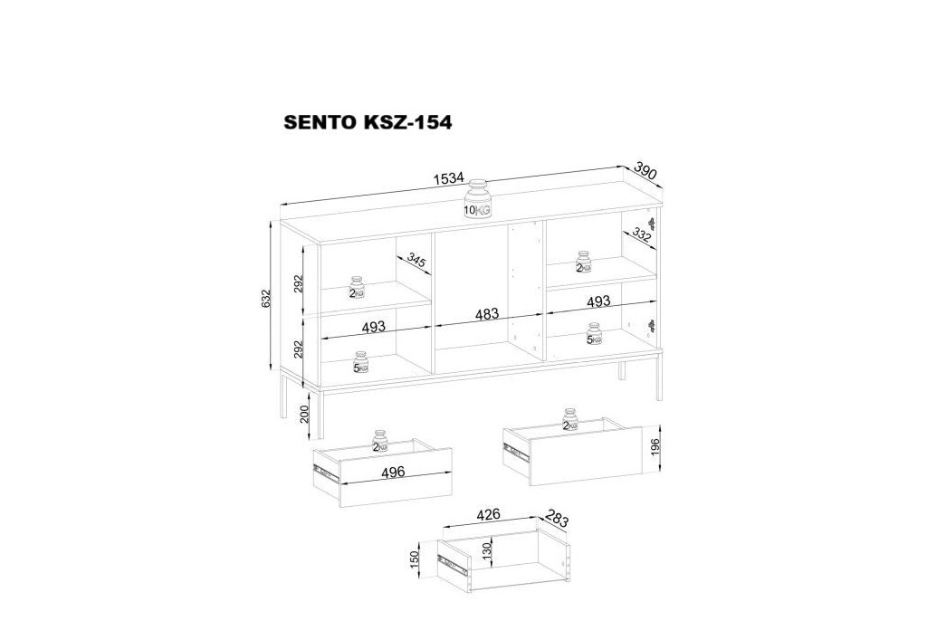 Komoda SENTO KSZ154 wotan