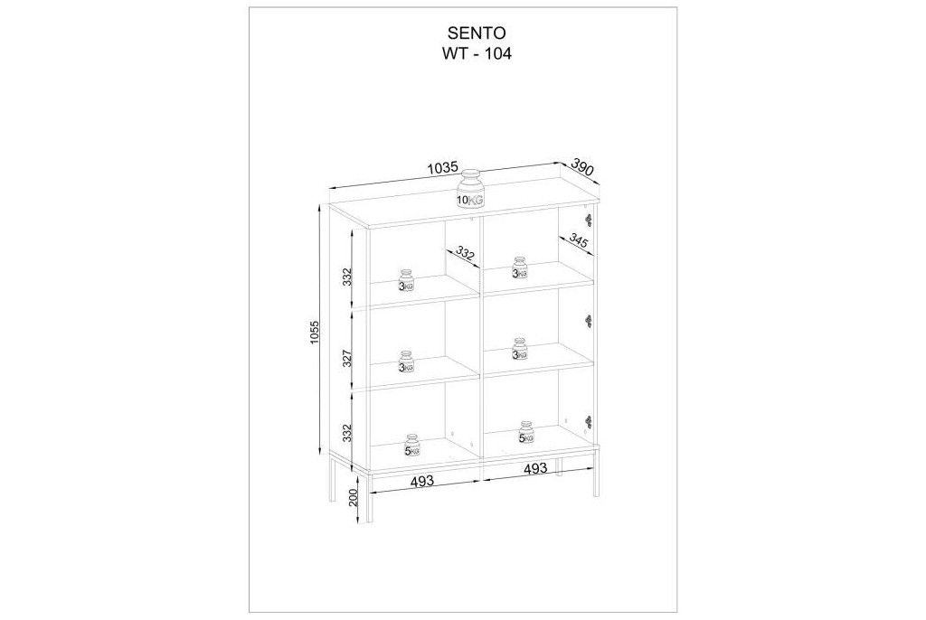 Witryna SENTO WT104 kaszmir