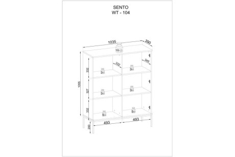 Witryna SENTO WT104 kaszmir