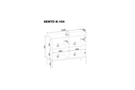 Komoda SENTO K104 kaszmir