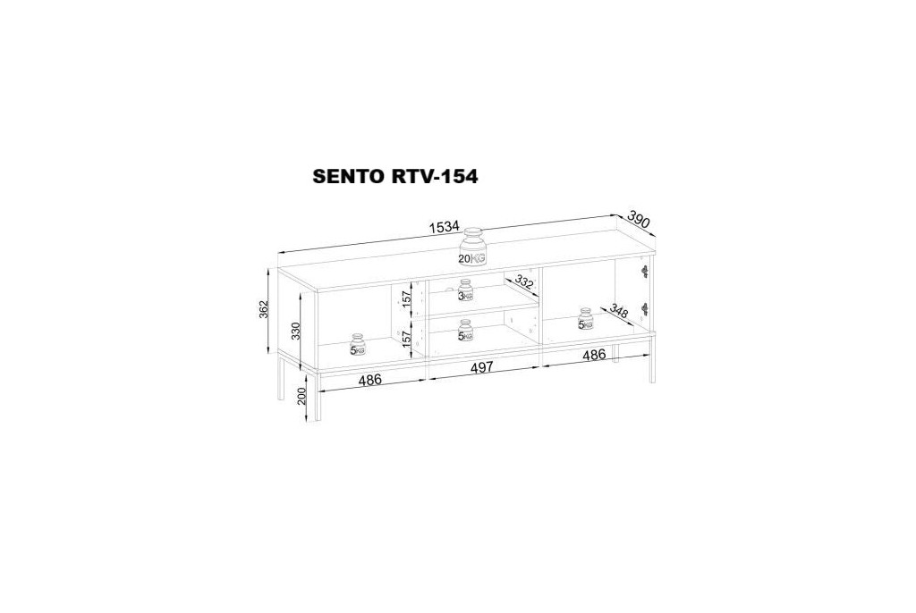 Stolik RTV SENTO RTV154