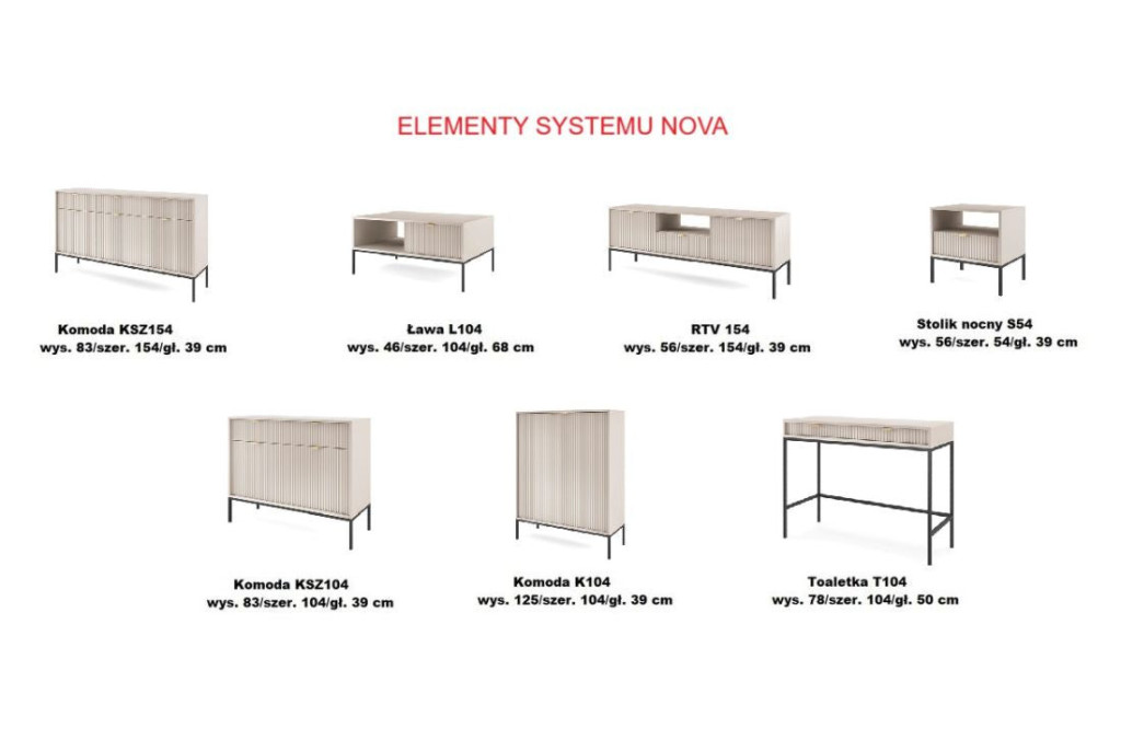 Stolik nocny NOVA S54 cash/cz
