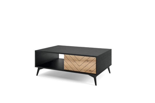 Ława DIAMOND L104 Dąb Evoke/Czarny 104 cm – System DIAMOND