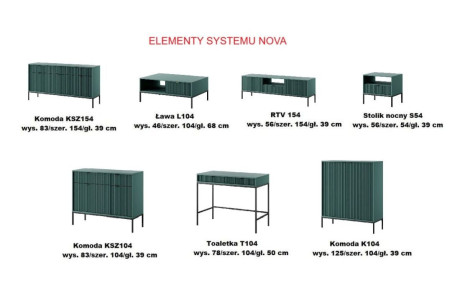 Toaletka NOVA T104 gr/cz