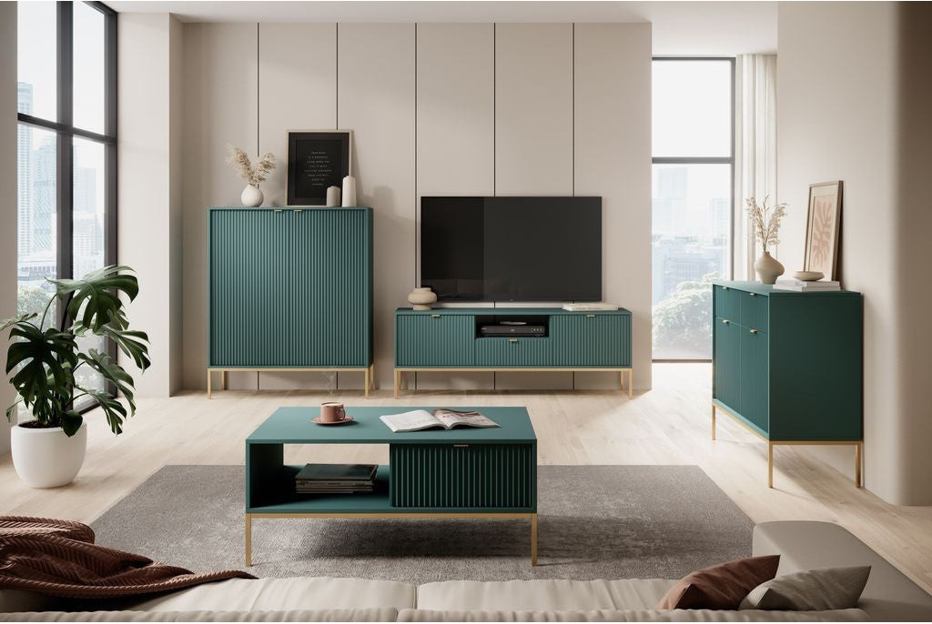 Meble systemowe NOVA green/złoty - zestaw 1
