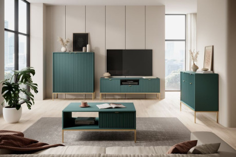 Meble systemowe NOVA green/złoty - zestaw 1