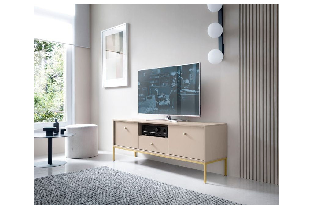Stolik RTV MONO Beż MRTV154 154cm – System Modułowy