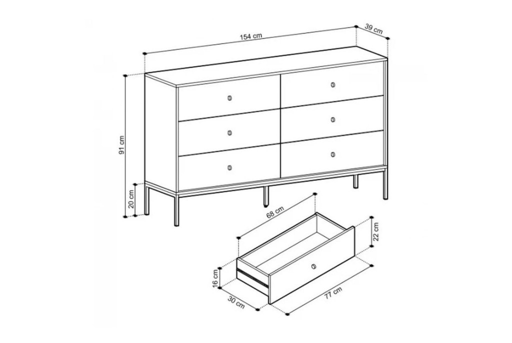 Komoda MONO MKS154 granat
