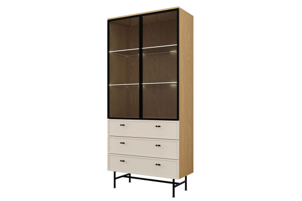 Witryna ELORA macadamia 90 cm z opcją LED 2
