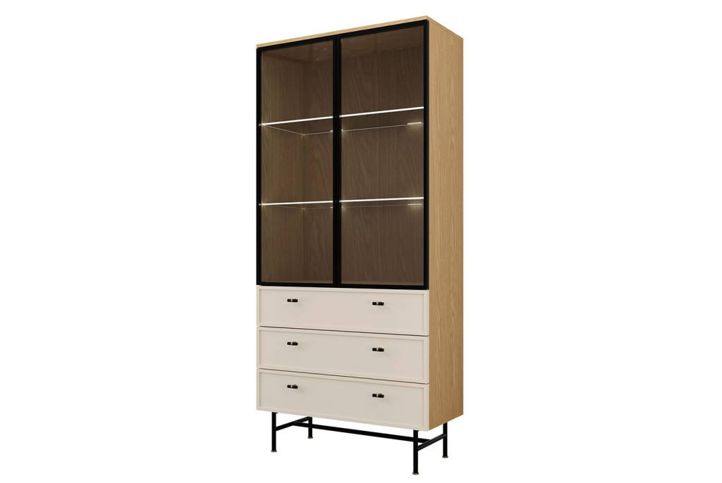 Witryna ELORA macadamia 90 cm z opcją LED